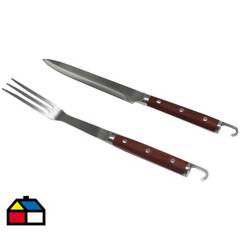 MR BEEF - Set cuchillo y tenedor parrilla