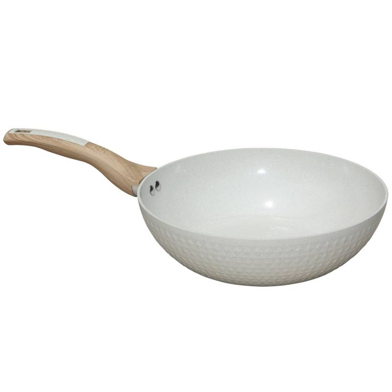 JUST HOME COLLECTION - Wok 28 cm grey marble mango