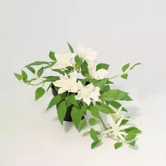 JUST HOME COLLECTION - Planta artificial clematis blanco 23 cm