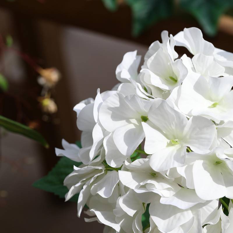 Flor artificial hortensia blanca - Pradoplant