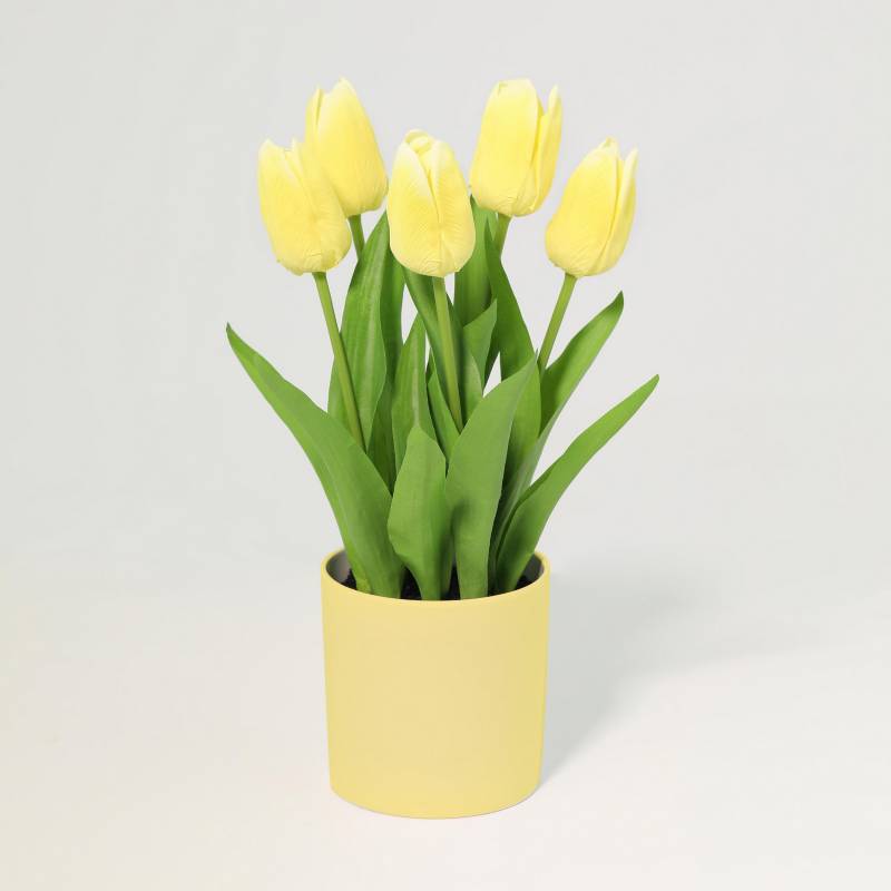 JUST HOME COLLECTION - Planta artificial tulipan amarillo 38 cm