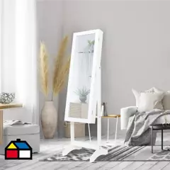 JUST HOME COLLECTION - Espejo joyero blanco 150x47x41 cm