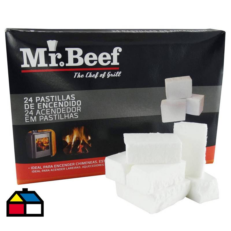 MR BEEF - Encendedor de fuego tipo cubos 24 unidades