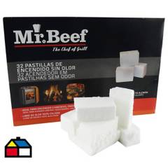 MR BEEF - Encendedor fuego Cubos 32 unid.