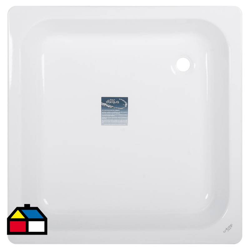 SENSI DACQUA - Receptáculo para ducha 13,5x70x70 cm blanco