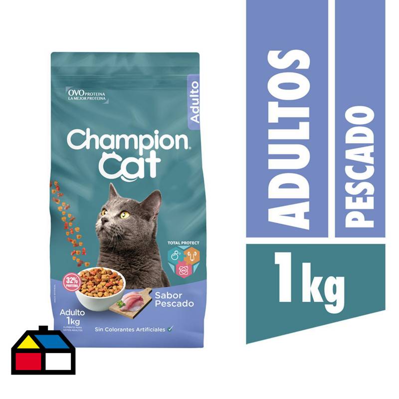 CHAMPION CAT - Alimento seco para Gato Adulto Pescado 1 kg