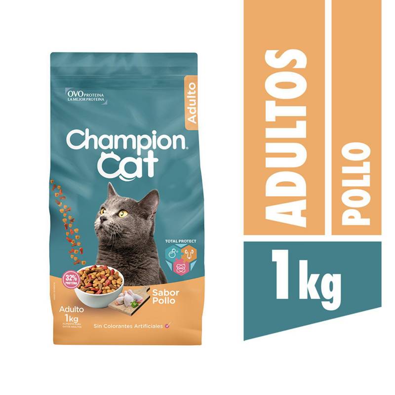 CHAMPION CAT - Alimento seco para gato adulto 1 kg pollo