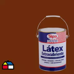 SIPA - Pintura látex extracubriente rojo colonial 1 gl