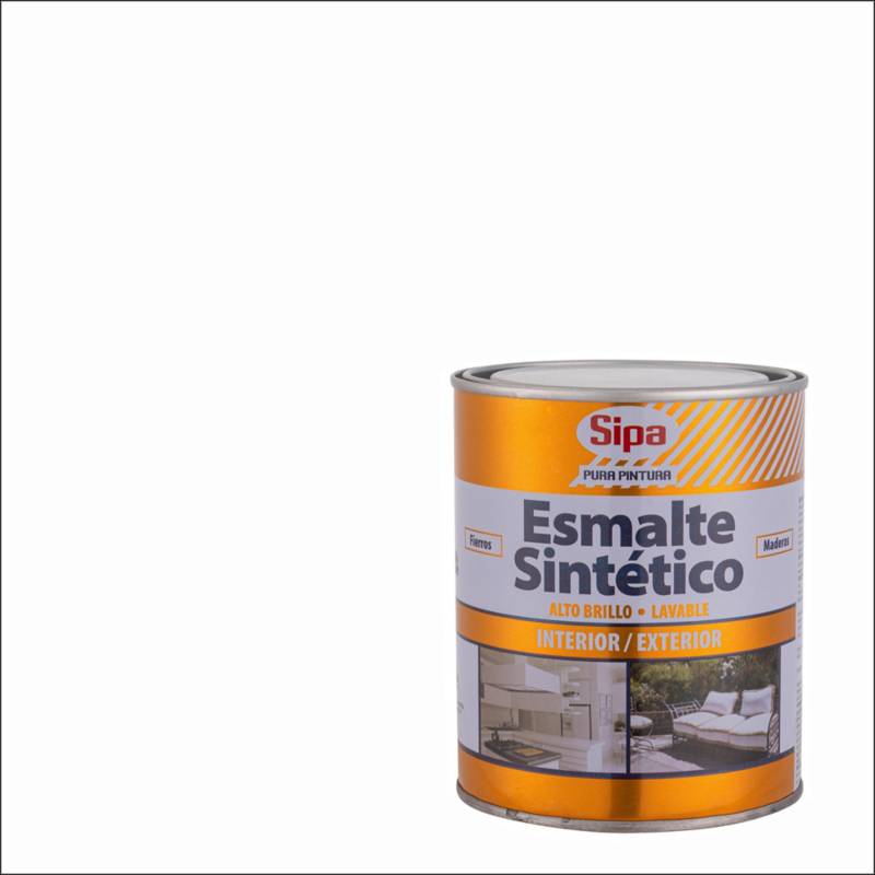 SIPA - Esmalte sintético brillante 1/4 gl blanco