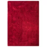 Pie de cama shaggy rojo 60x114 cm