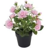 Rosa planta artificial en maceta 21x28 cm