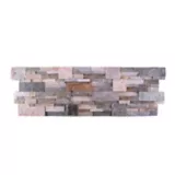 Piso cerámico piedra mosaico multicolor 35x18 cm