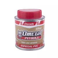 Cemento para pvc omega pitbull dorado bote 125 ml