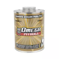 Cemento para pvc omega pitbull dorado bote 1 lt