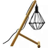 Lámpara mesa 40W Antlia madera negro madera1L E14 18cm