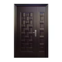 Puerta seguridad Luxury chocolate c/fijo izquierda 130 x 213 cm