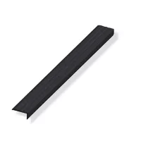 Remate universal PVC negro 25x10 mm