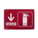 Señal "extintor" placa rígida autoadherible 35 x 24 cm