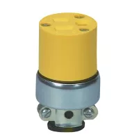 Conector de vinil blindado 125 V amarillo