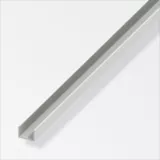 Perfil "U" rectangular 10x14mm PVC blanco 1m