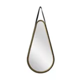 Espejo decorativo paisley Gota de 30 x 60.5 cm Dorado