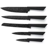 Set 5 cuchillos de cocina negros