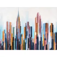 Cuadro Canvas City Pastel 60 x 80 cm