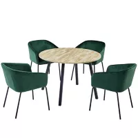 Set comedor mesa redonda con sillas