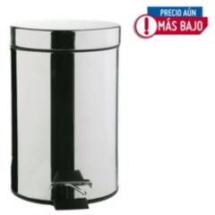 JUST HOME COLLECTION - Papelero con Pedal Acero Inoxidable 3l