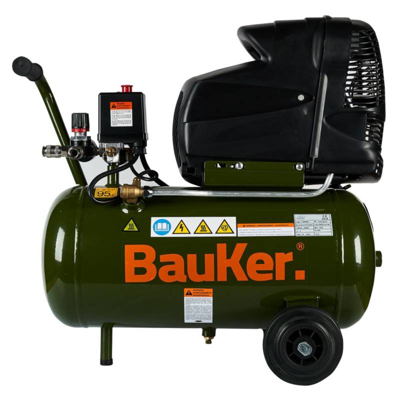 BAUKER - Compresor De Aire Eléctrico 2HP 25 Lt  Bauker