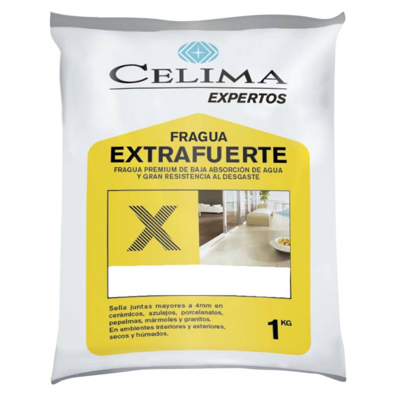 CELIMA - Fragua para Porcelanatos Premium Blanco 1kg