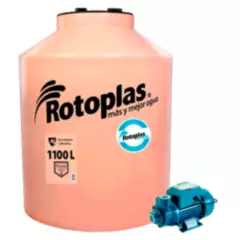 undefined - Combo Tanque de Agua 1100 L Rotoplas + Bomba Periférica 0.5 HP Karson