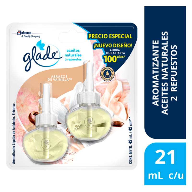 GLADE - Repuestos de Aceite Natural Glade Brisas de Vainilla 2 unid.