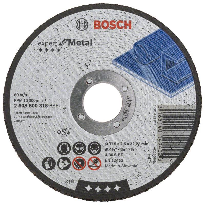 BOSCH - Disco de Corte Expert for Metal Bosch 115x2.5mm Centro Recto Bosch