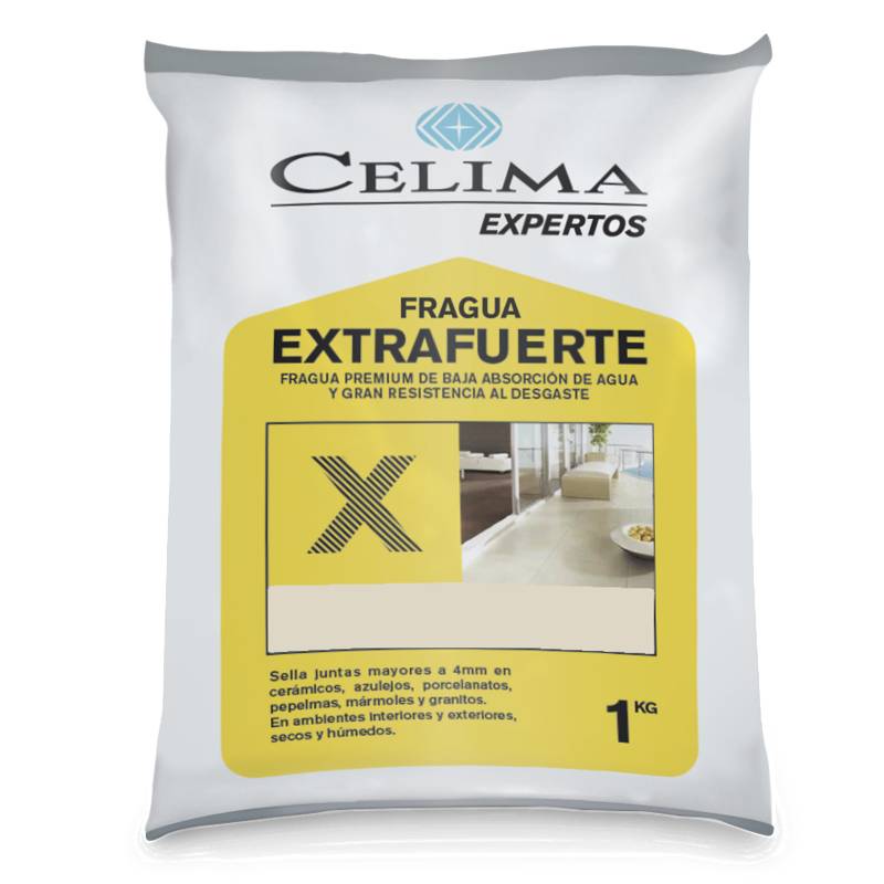 CELIMA - Fragua para Porcelanatos Blanco Humo 1kg
