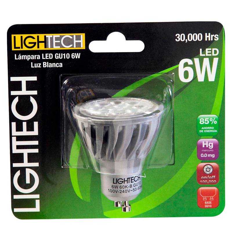 LIGHTECH - Foco Led 6W GU10 Luz Blanca