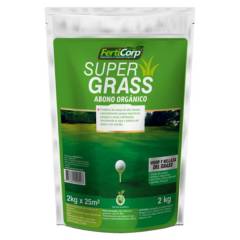 FERTICORP - Abono Orgánico Super Grass 2 kg Abono natural con alto contenido de nitrógeno 21 cm5 cm24 cm