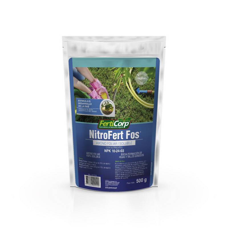 FERTICORP - Fertilizante Orgánico Nitrofert Fos 10-54-03 500gr No indica 16 cm4 cm21 cm