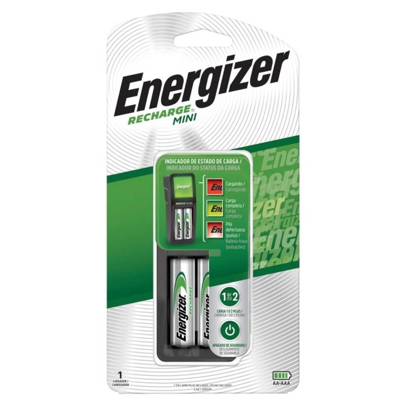 ENERGIZER - Pack Cargador + 2 Pilas Recargables AA