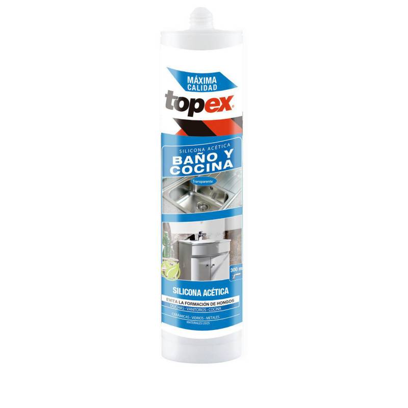 TOPEX - Silicona baños y cocinas 300 ml blanca