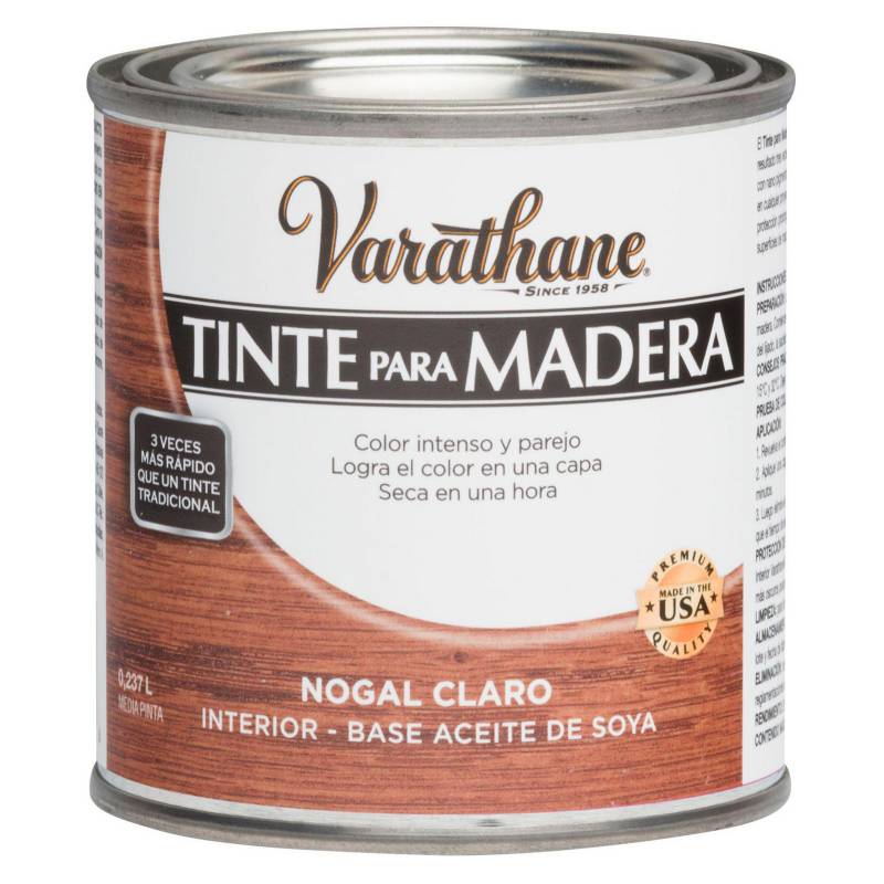 VARATHANE - Tinte para Madera Varathane Nogal Claro 0,237L