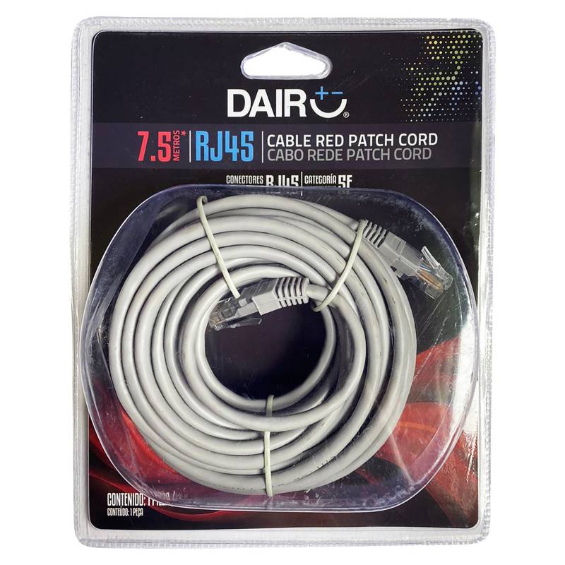 DAIRU - Cable Patch Cord 5E 7.5 Metros