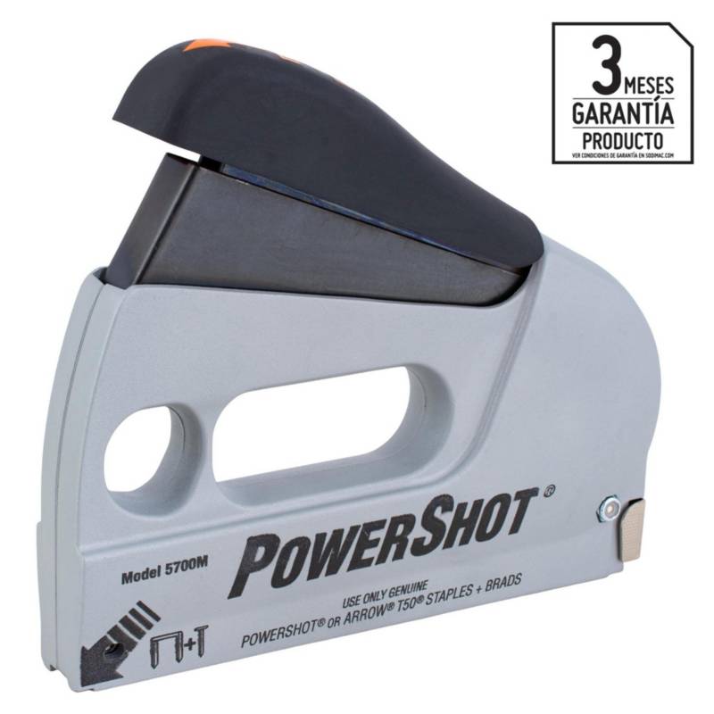 POWER SHOT - Grapadora Clavadora Aluminio Arrow