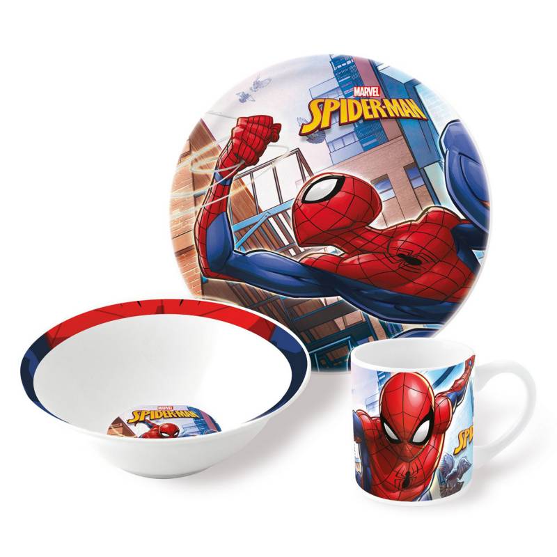 MARVEL - Set de desayuno de 3 piezas Spiderman