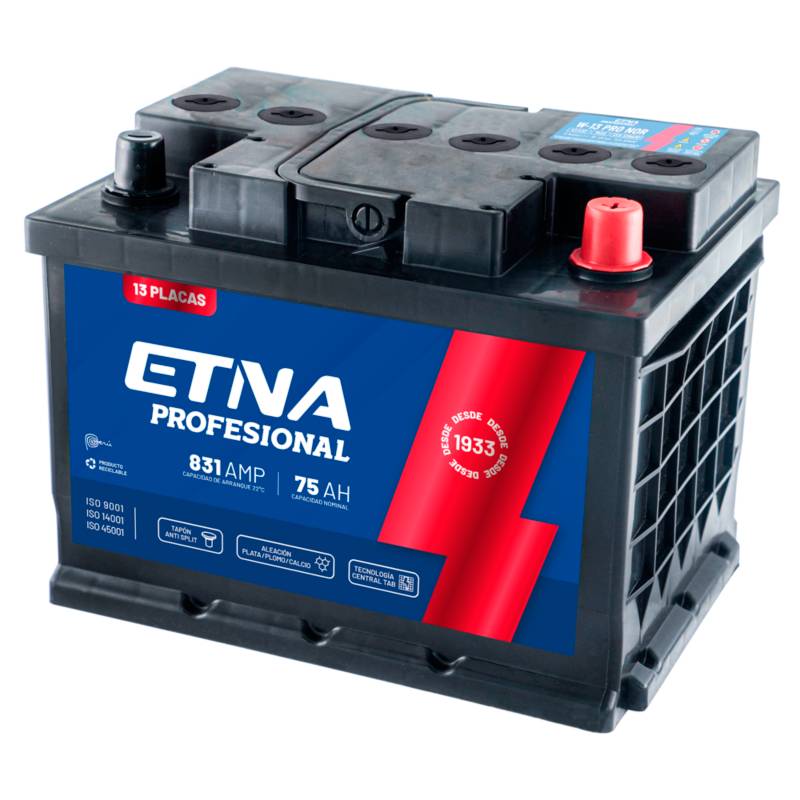 ETNA - Batería para Auto 13 Placas 75Ah W-13 PRO