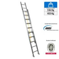 REDLINE - Escalera Telescópica Aluminio 20 Pasos