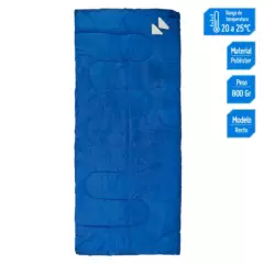 KLIMBER - Bolsa de dormir Recto Azul 180x75cm