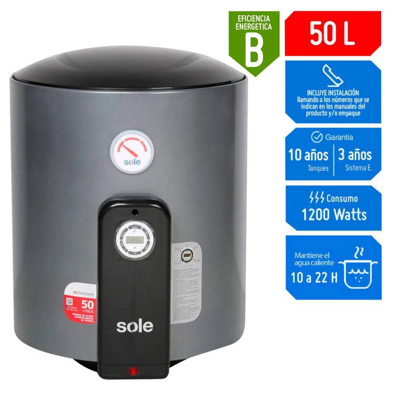 SOLE - Terma Eléctrica Sole Nueva Milenium 50 litros