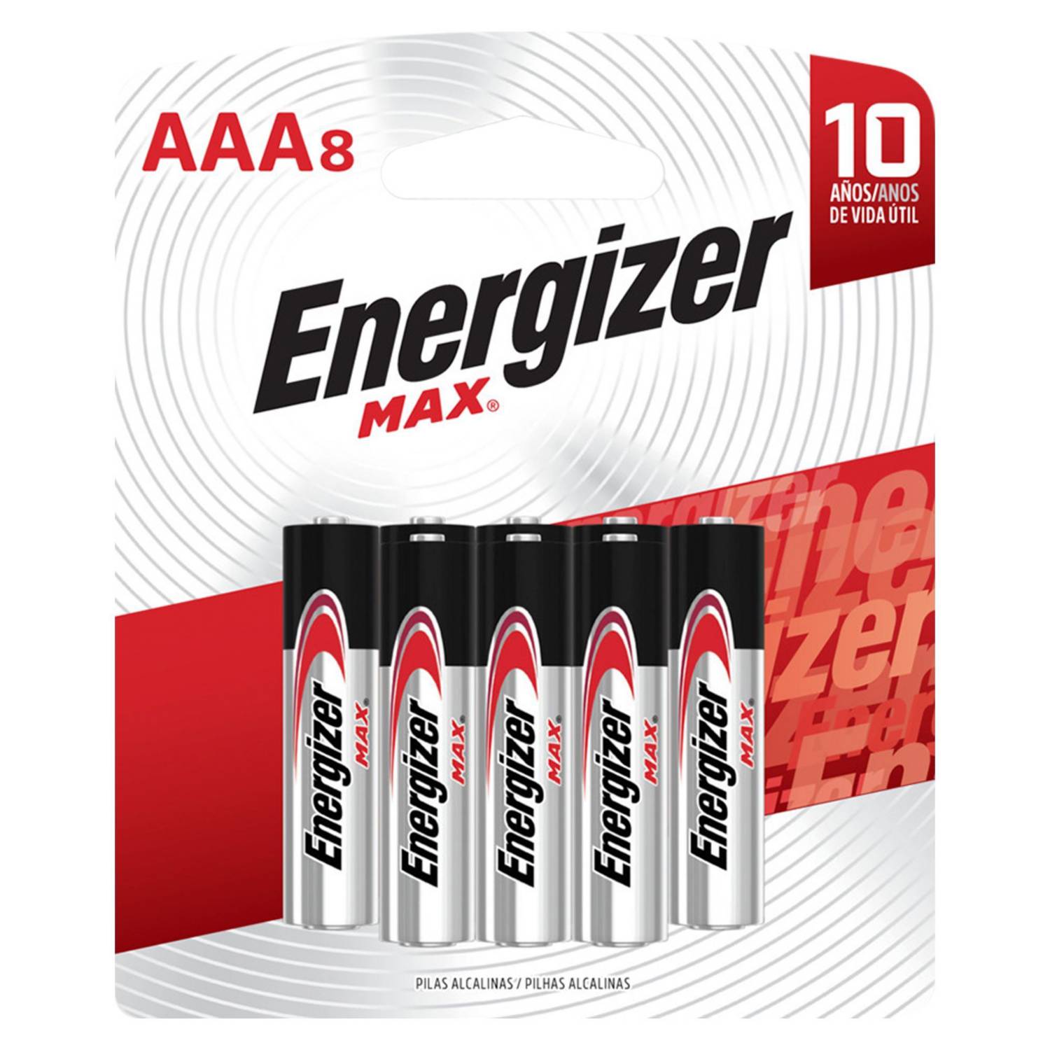 Pack de 8 Pilas Alcalinas Energizer AAA 1.5V