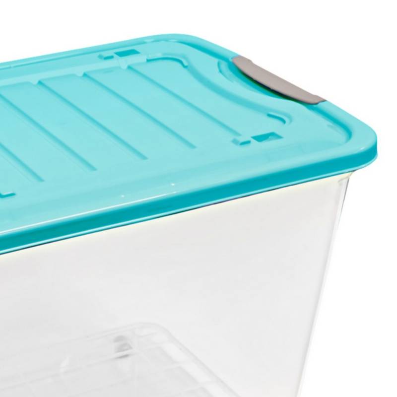 Caja Organizadora con Ruedas 40L Click de Plástico